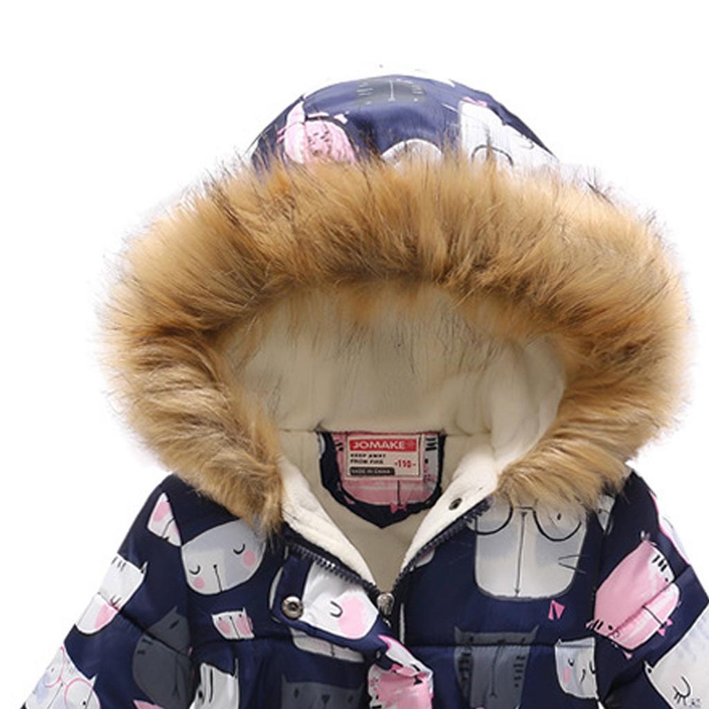 Детская стеганая куртка для мальчиков и девочек, модная стеганая куртка с капюшоном и длинным воротником из мультфильма для больших мальчиков