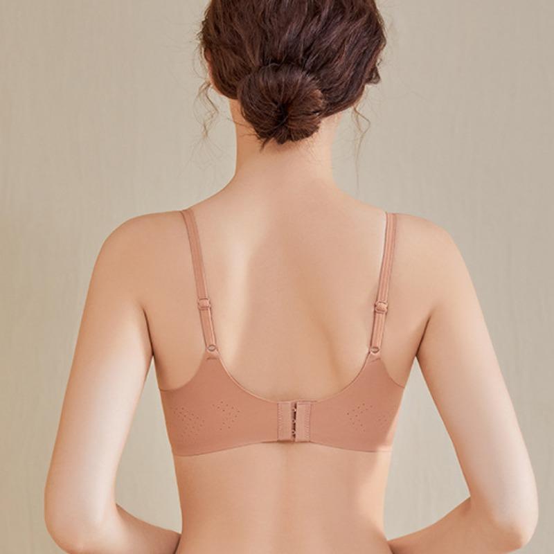 Сборный бюстгальтер, не оставляющий следов, тонкий летний удобный бюстгальтер с глубоким V-образным вырезом и стальным кольцом