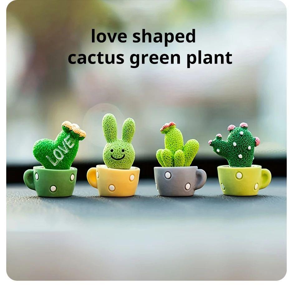 Автомобильные аксессуары Love Cactus, креативные ручные работы из смолы, имитация автомобильной консоли, подарки, украшения, аксессуары