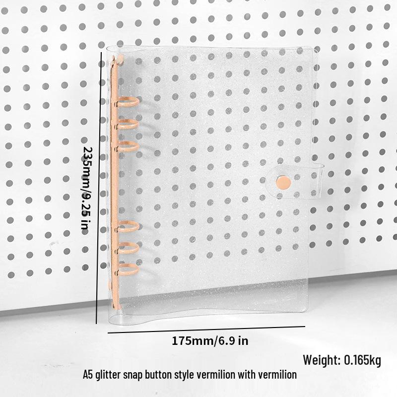 Прозрачный альбом с отрывными листами из ПВХ в корейском стиле формата А5/А6 и дневник ученика с 6 отверстиями
