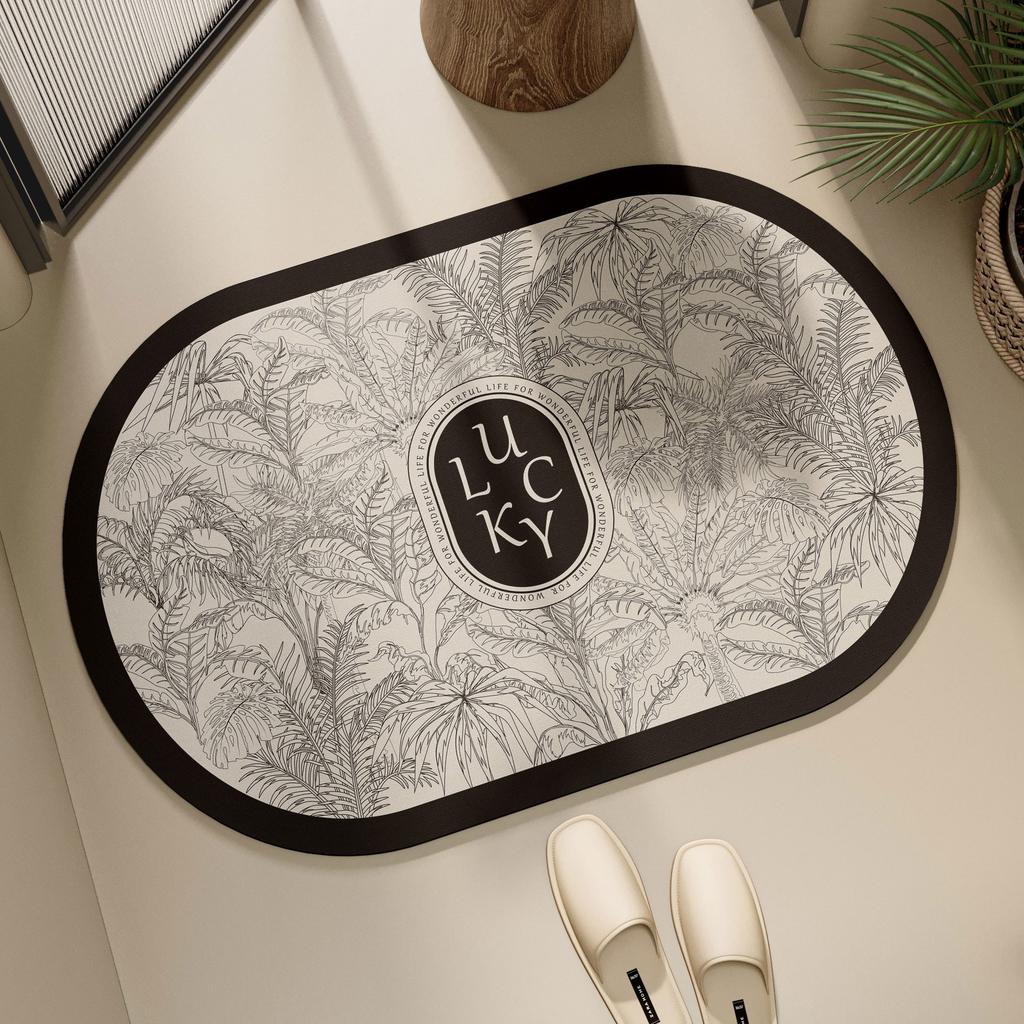 Коврик для пола в ванной комнате Мягкий диатомовый ил Водопоглощающий Быстросохнущий Туалет Бытовой Сухой Влажный Разделительный Туалет Ванная комната Коврик для ног