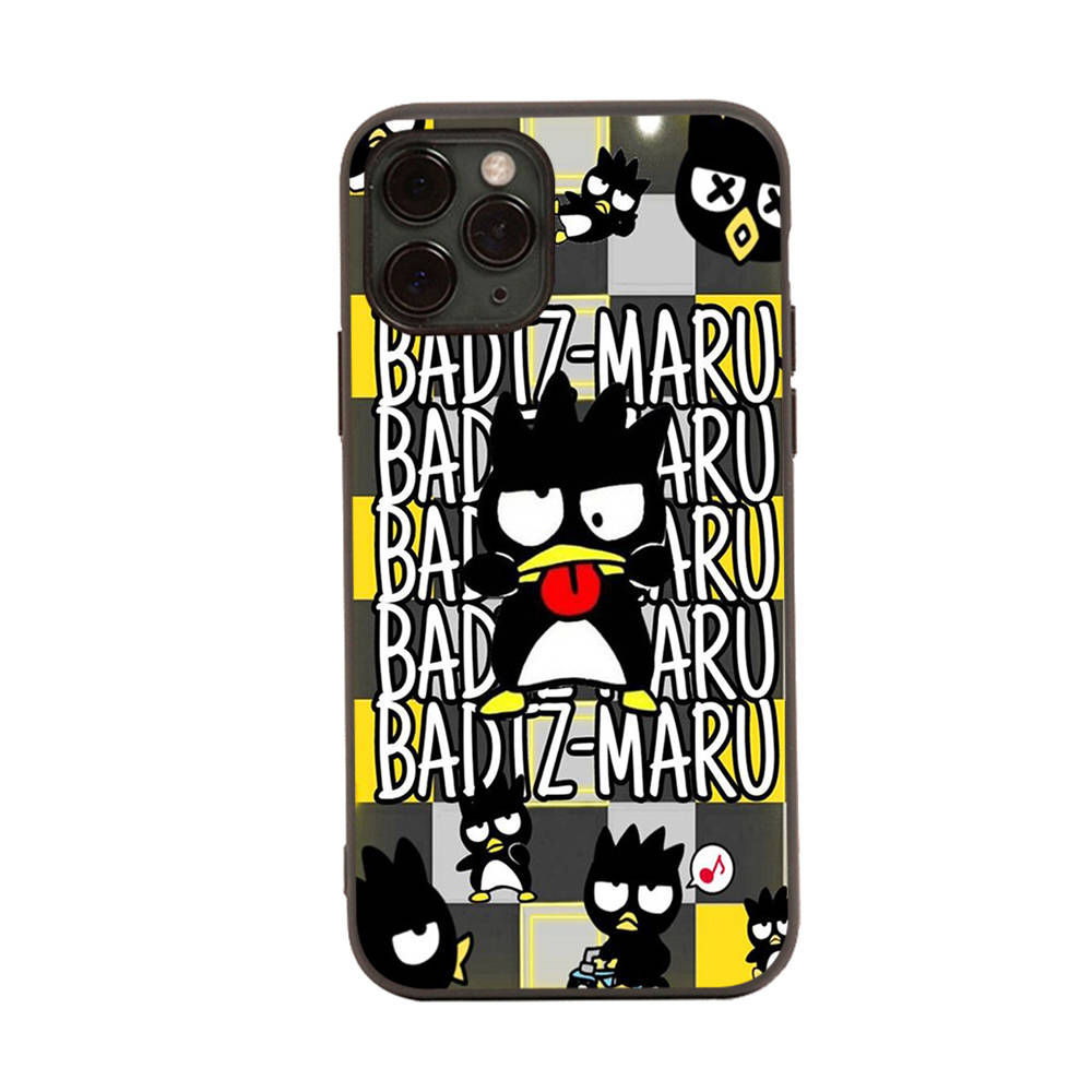 Чехол HK24 Badtz Maru Cartoon Black Sofe для iPhone 16 15 Plus 14 13 Pro 8 SE XR XS Max P30 Nova 5T Y5P Y6 Y7 Y8P Y9 Realme C30 C33 C31 VIVO Y36 V27