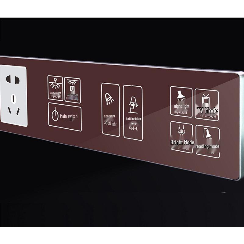 Умная панель выключателя-диммера с USB-зарядкой - Отделка из шлифованного металла