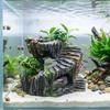 Resin Turtle Basking Platform Sturdy Non-Toxic Reptile Hiding Cave Natural Mountain Cave Artificial Rock Cave Pet Products