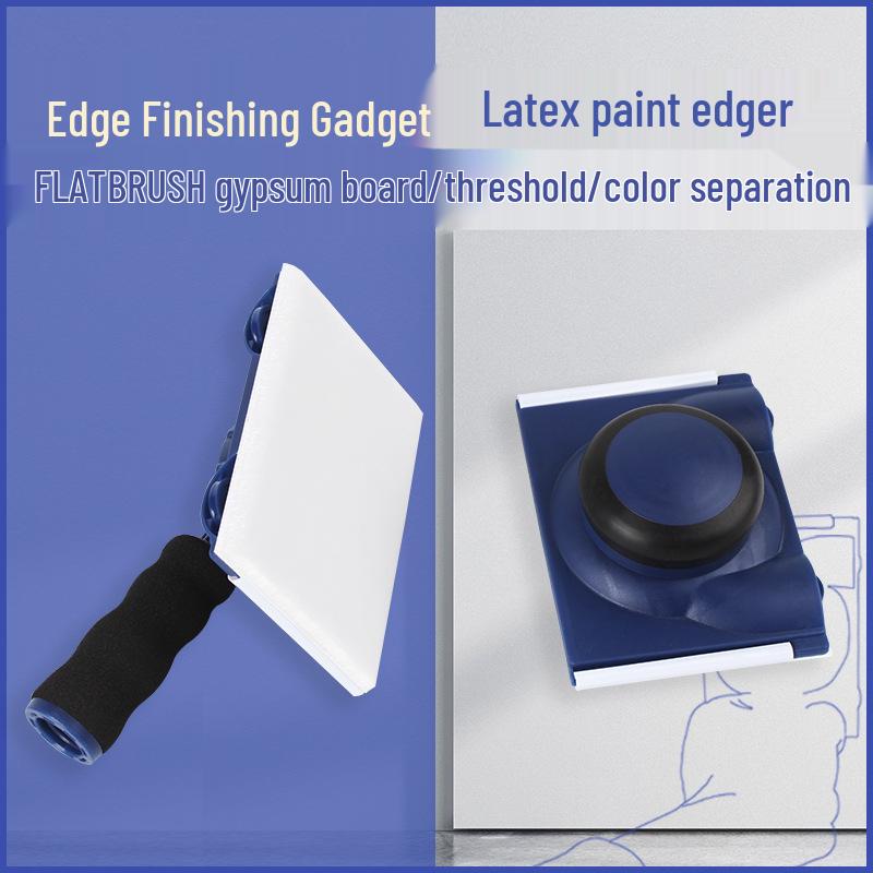 4-Inch Latex Paint Edging and Trimming Brush with Masking Tape for Interior Walls and Corner Coatings