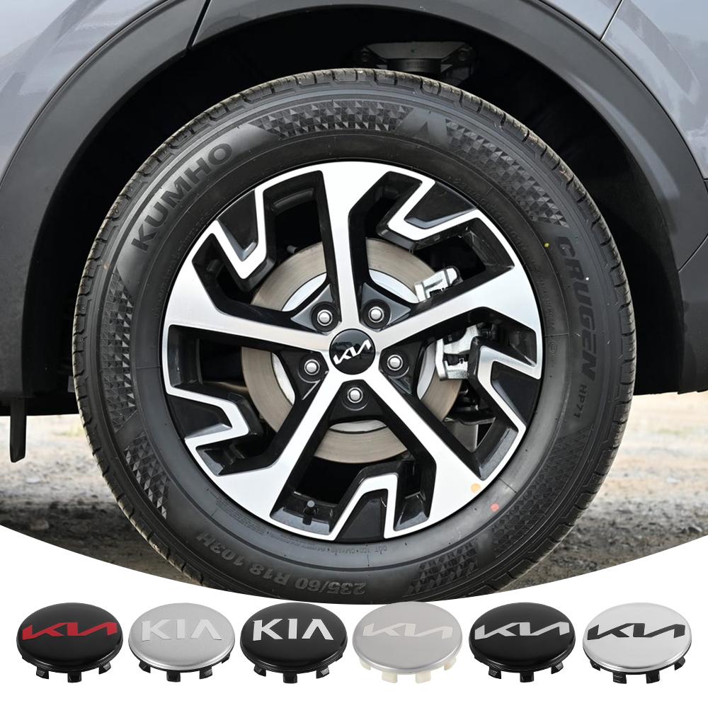 AANE1 4 PCS 58mm Car Styling Wheel Center Caps Car Badge Cover Accessories for Kia Sportage Ceed Picanto Rio ProCeed Niro 5 3 4 K7 K5
