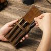 Handmade Pen Pouch Holder Leather Desktop Organizer Retro Pen Pencil Case School