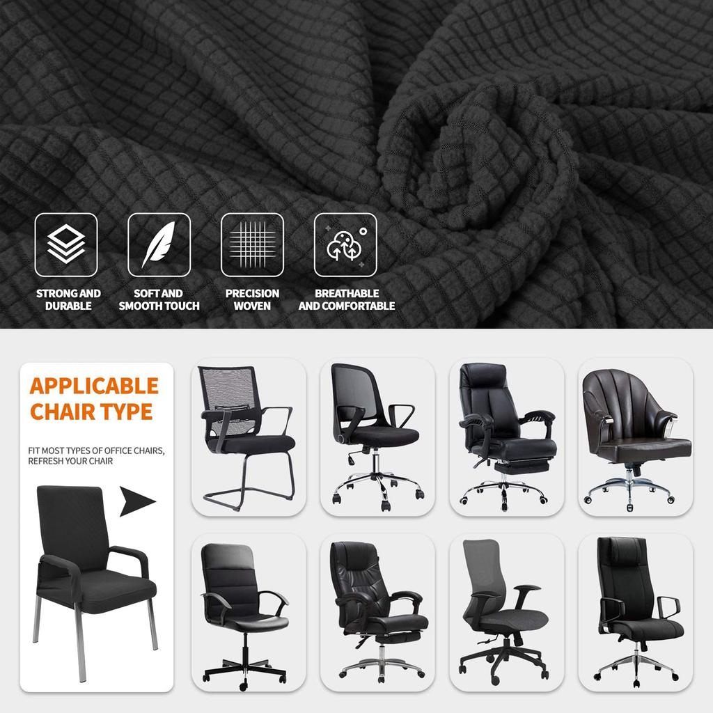 Office Chair Cover Computer Brushed Gaming Swivel Chair Elastic Chair Cover Chair Back Cover
