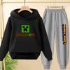 Kids Game Spring Autumn Hoodie Casual Pullover Sportshirt Top+Pants Two-Piece Boys Girls 3-12Yrs Clothes Leisure Coat Sports Set
