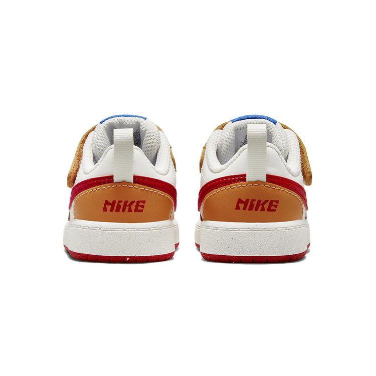 Nike Детские кроссовки Court Borough Low 2 TD Sail Hot Curry кремовые Game-Royal University-Red BQ5453-119