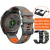 Винтовое стальное крепление Силиконовый ремешок Для Garmin Fenix 8 7 E 47 мм 7X Pro 51 мм Epix/6 6X/Instinct 3 50 мм 45 мм QuickFit 26 мм 22 мм Ремешок