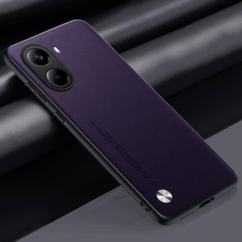 Plain Leather Case For POCO X7 Pro Poco X7 POCO F6 Pro F6 M6 4G X6 Pro F5 Pro X5 POCO C75 C65 C61 Luxury Hybrid Hard Phone Cover