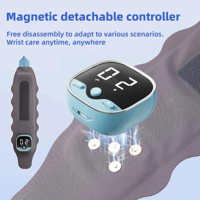 Беспроводной EMS массажер для запястья Регулируемая интенсивность Массажер для запястья с подогревом 9 уровней интенсивности 5 режимов Теплотерапия для дискомфорта в запястье
