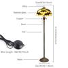 Напольная лампа Tiffany Black Bats из витражного стекла для гостиной, спальни, офиса. Яркое освещение. Декор для деревенского уголка. Высокая Un