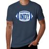 Indy Retro Football Blue Tshirt Plus Size Simple Casual Top Tshirt