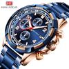 Top Luxury With Box MINI FOCUS Brand Multi-functional Business Men's Watch Waterproof Steel Belt Men's Quartz Watches