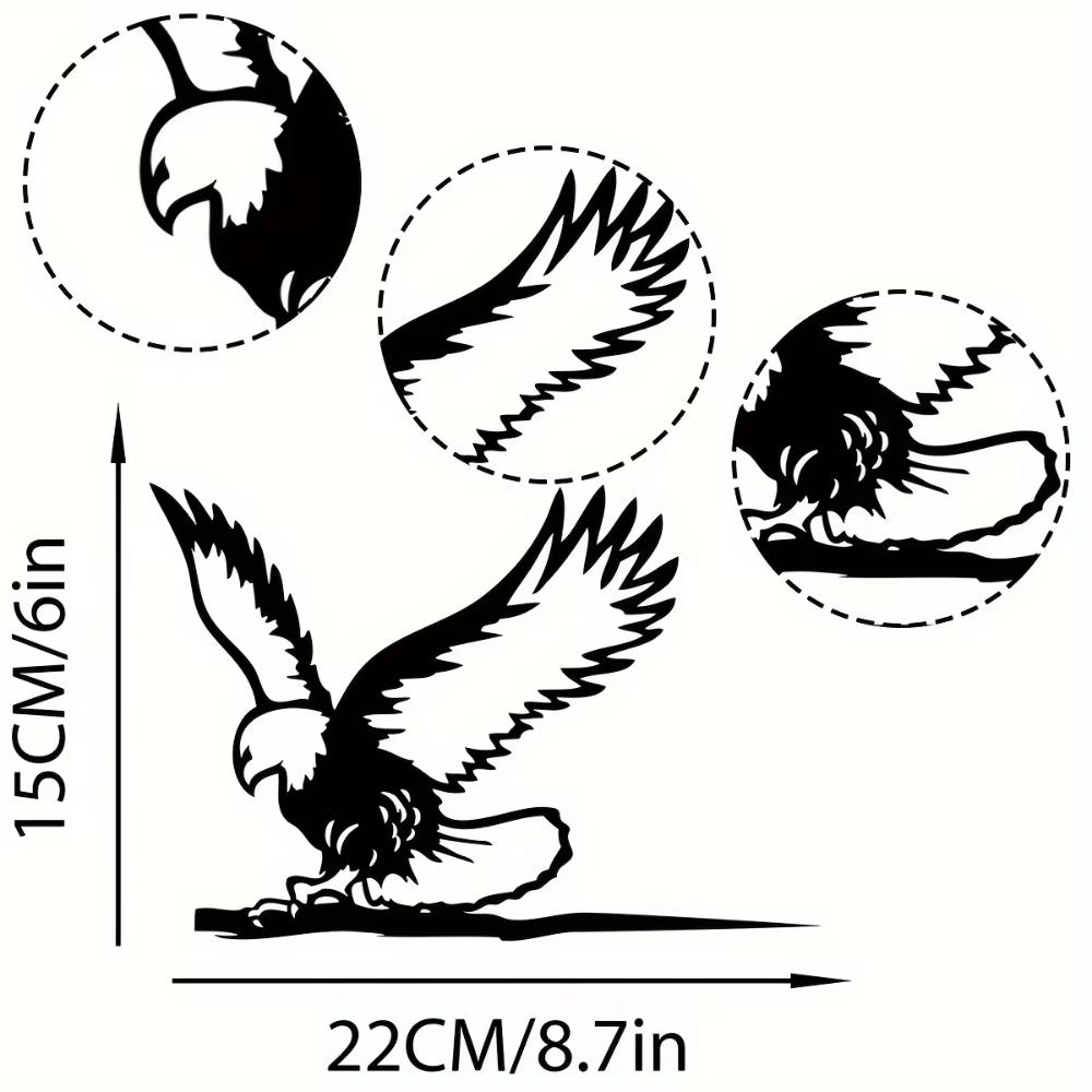 Привлекательный 1шт металлический силуэт орла - деревенский домашний декор. Очаровательная стальная вставка для патио, которая сделает ваше пространство выразительным.