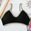 Summer Candy Color Patchwork Bandeau Camisole with Chest Pad and Anti-Exposure Back for Girls