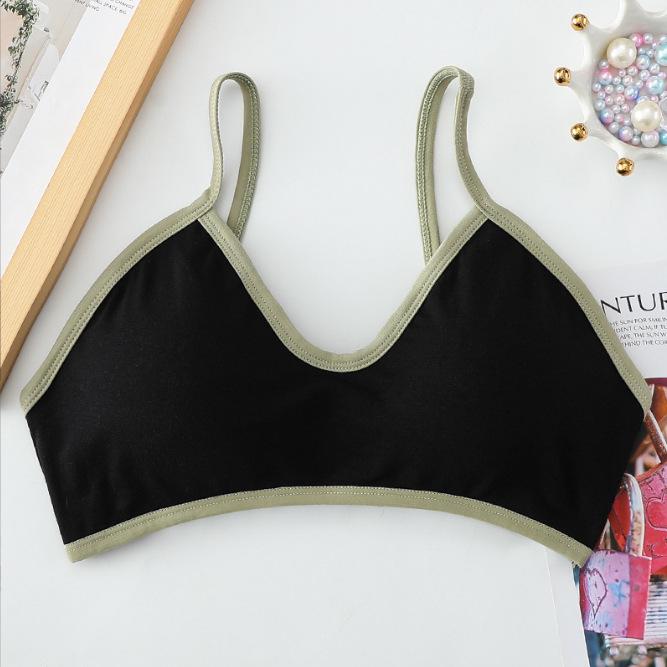 Summer Candy Color Patchwork Bandeau Camisole with Chest Pad and Anti-Exposure Back for Girls