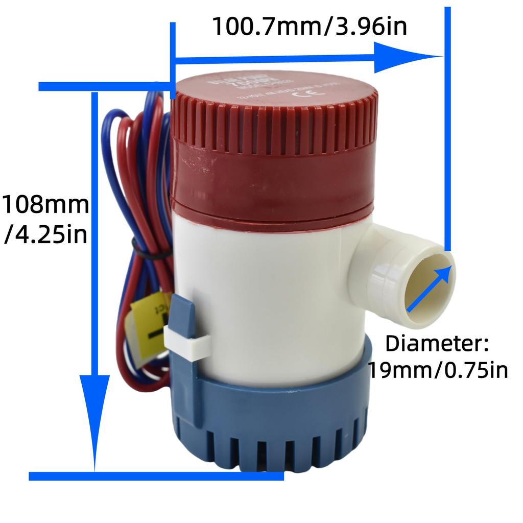 CONQUERALL DC 12V 750GPH Морской Погружной Насос для Лодок, Прудов,