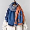 Luxury Winter Cashmere Scarf Women  Design Warm Pashmina Blanket Poncho Scarves Female Shawl Wraps Thick Foulard Bufanda