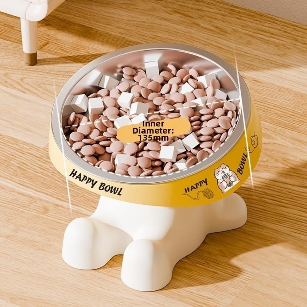Chew-Proof Edge Elevated Pet Bowl Non-Slip Base Cat Food Water Bowl Dog Accessories