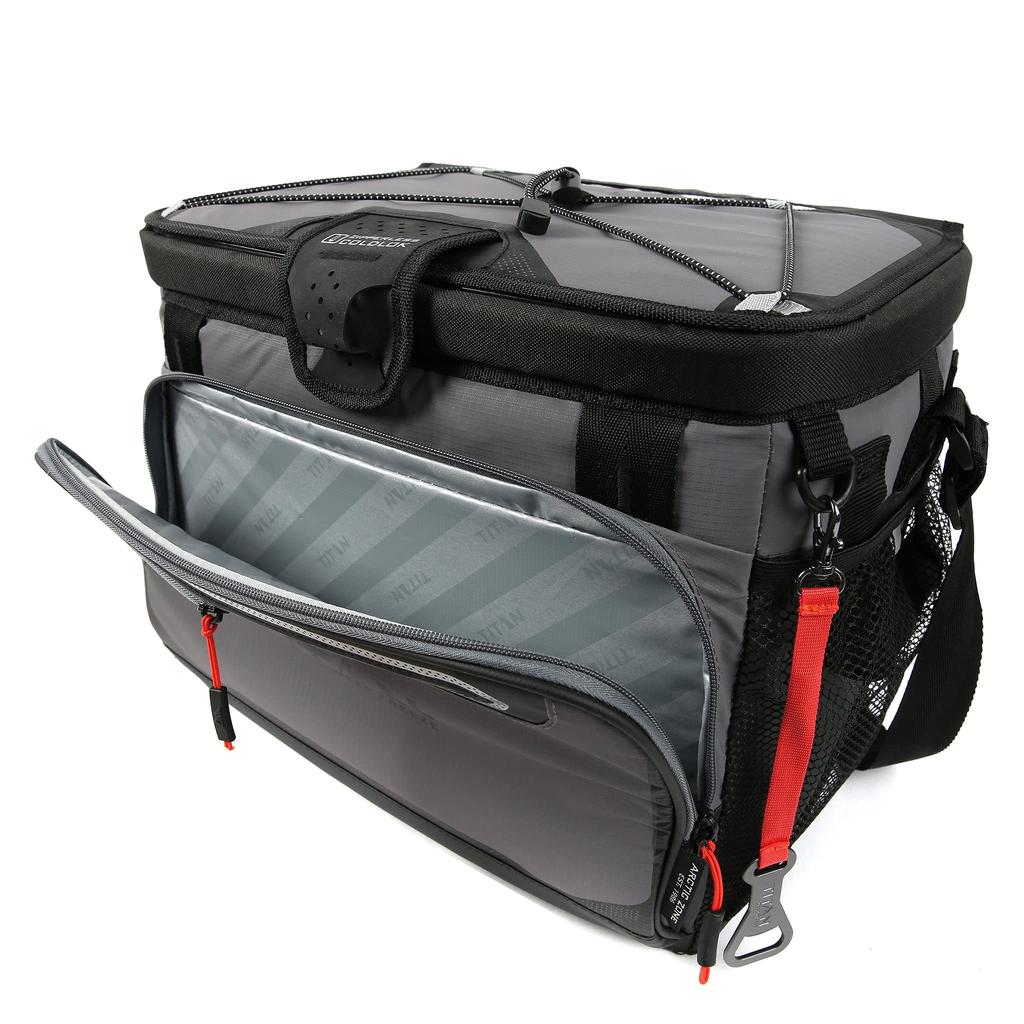 Titan Deep Freeze Cooler Box 16L 30 Gray Limited Edition Color Titan Zipperless Insulated Soft Cooler Perfect for and Outdoor Activities (Holds Cans)