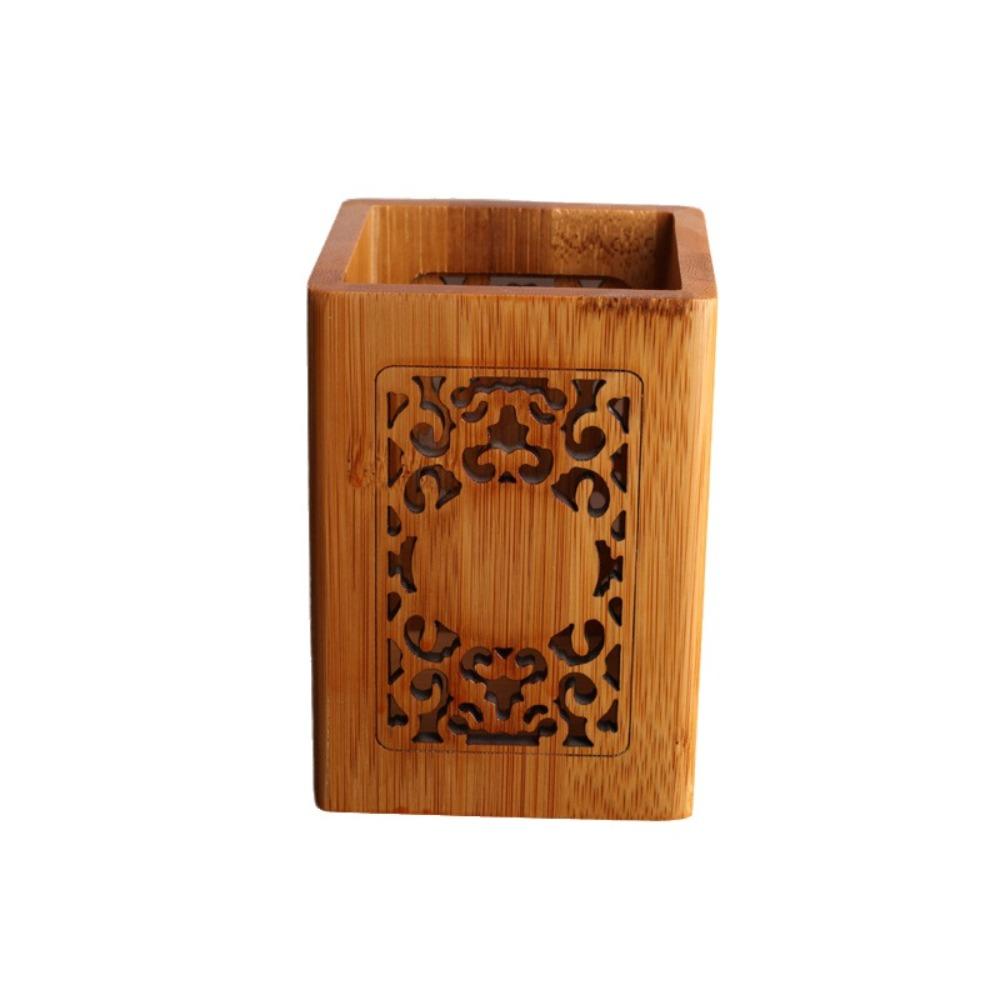 Classical Bamboo Pen Holder Chinese Style Bamboo Stick Tube Stationery Storage Tube  Office