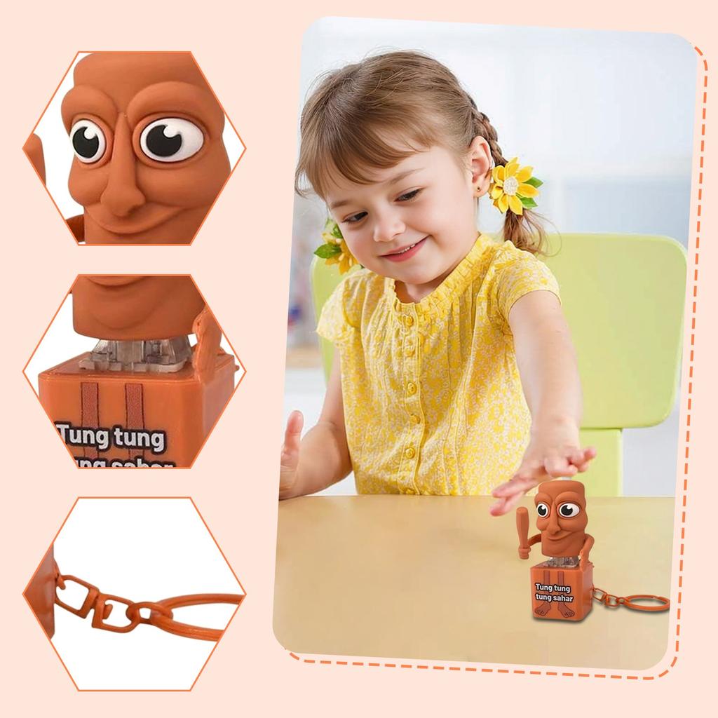 Игрушка-кряка, крякающая игрушка-брелок, крякающая игрушка-брелок, USB-зарядка, клавиатура-игрушка, которая щелкает, сенсорный брелок