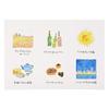 Sanrio Message Horizontal Greeting Ships SANRIO 612499 Card, Celebration, Watercolor, 6-Frame Card, Overseas, CR224-3,