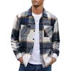 Новая рубашка из плотной фланели в клетку для мужчин, повседневная классическая рубашка с двойными карманами, осенне-зимняя рубашка для мужчин