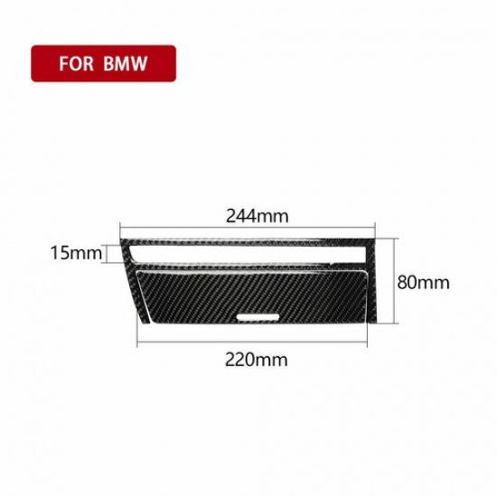 For BMW 3 Series E46 98-05 Car Carbon Fiber Console Storage Box Panel Trim Cover