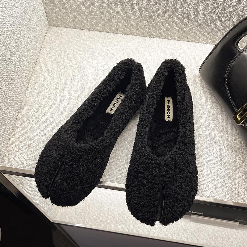 Интернет-знаменитость Мао Мао обувь женская носит осенью и зимой 2025 новая на плоской подошве на одном ходу хлопковые женские туфли модные мягкие подошвы туфли Doudou