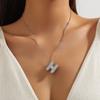 Rhinestones Silver Zircon Necklace Stain Steel Women Choker Delicate Letter Pendant Necklace Women