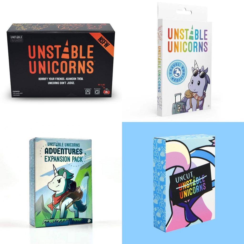 Приключенческая карточная игра Unstable Unicorns с красочной упаковкой для детей и подростков