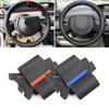 For Citroen Triumph Old C4 C-quatre Car Interior Steering Wheel Cover Hand Braid Perforated Leather Trim w/Needles & Thread