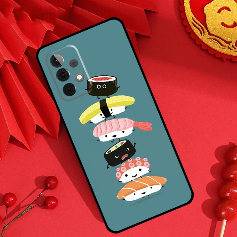 Чехол для телефона Samsung Galaxy M15 M55 M31 M13 M11 M12 M14 M06 M16 M36 M56 M53 M32 M52 M35 M34 M54 с рисунком суши