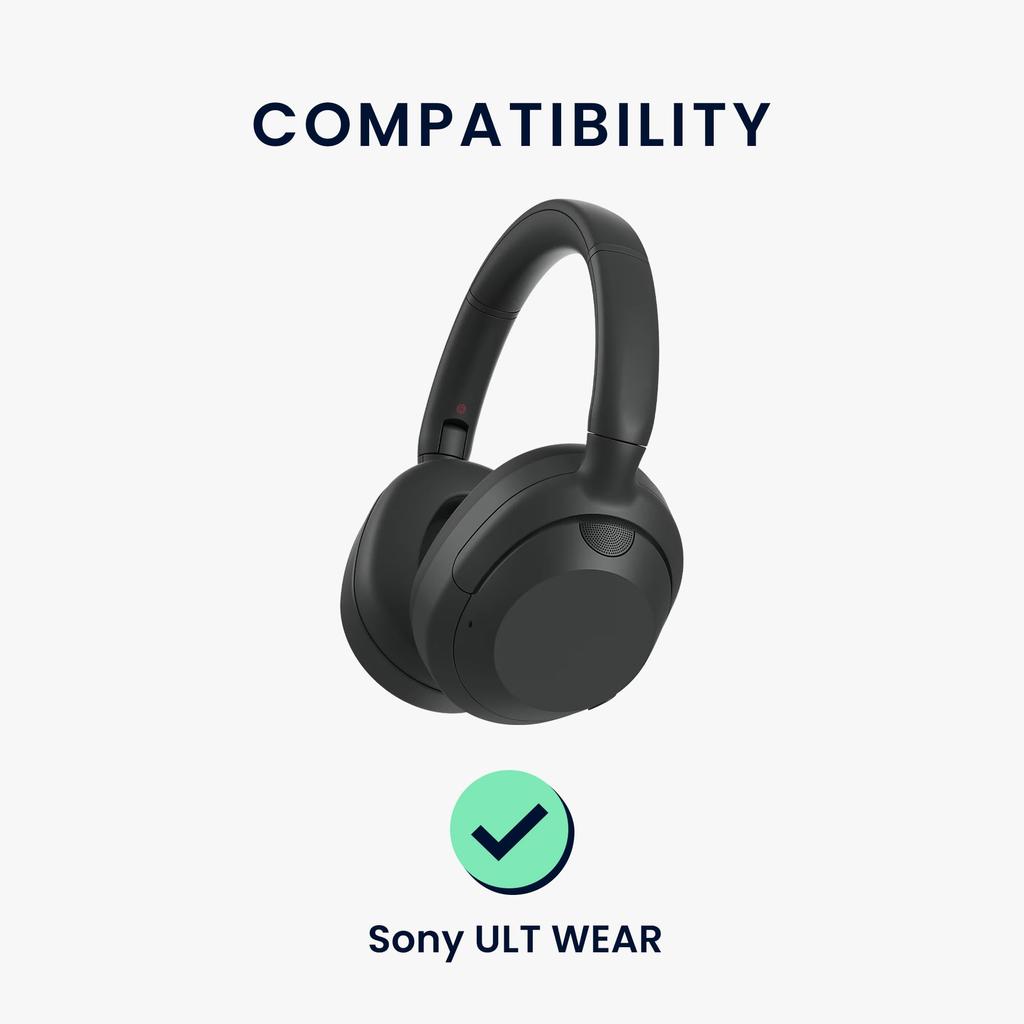 Kwmobile 2x Чехол для наушников Совместимый с Sony ULT WEAR Запасные амбушюры Подушка Искусственная кожа Черный -