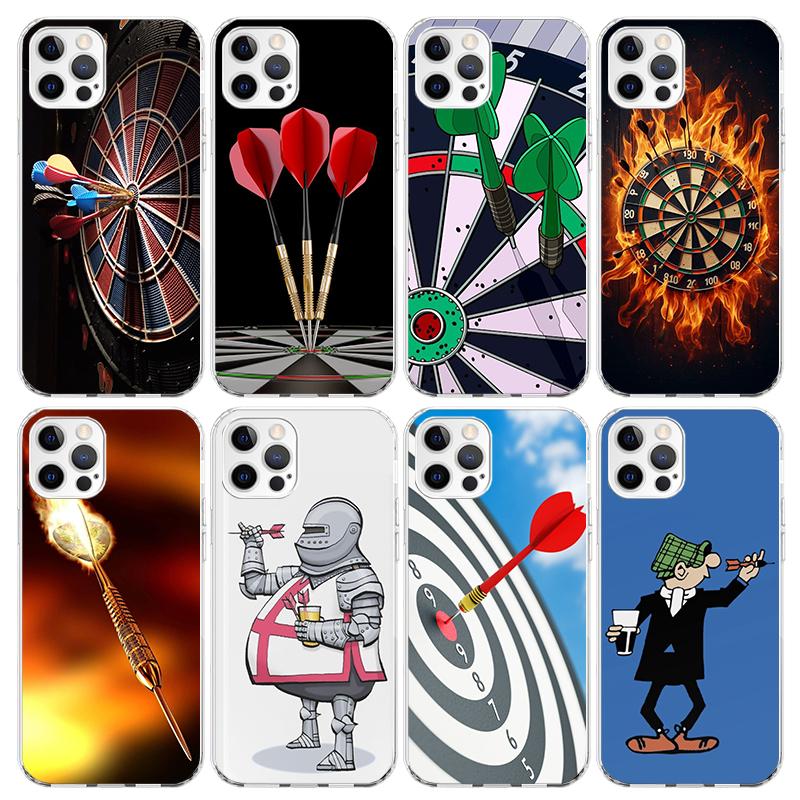 Darts Aesthetics Wire Target Phone Case For iPhone 17 Air 11 13 Mini 14 15 Plus 16 12 Pro Max 16E SE 7 8 Pattern Soft TPU Back C
