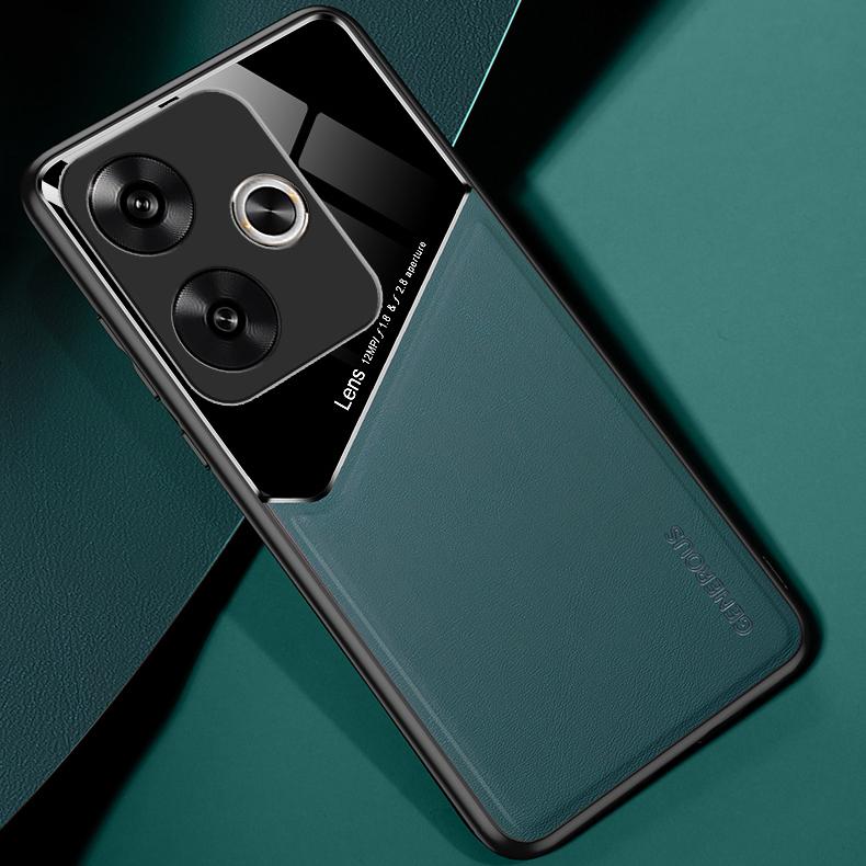 Кожаный чехол с текстурой для Xiaomi Poco F6 Pro F5 5G X6 X5 M6 Pro 4G C65 с автомобильным магнитным держателем-присоской Coque Fundas Capa