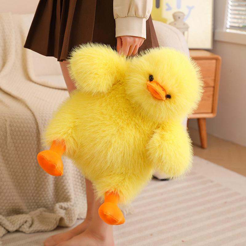 Cute Fried Duck Duck Doll Duck Plush Toy Doll Pillow Rag Doll Birthday Gift for Children and Girls