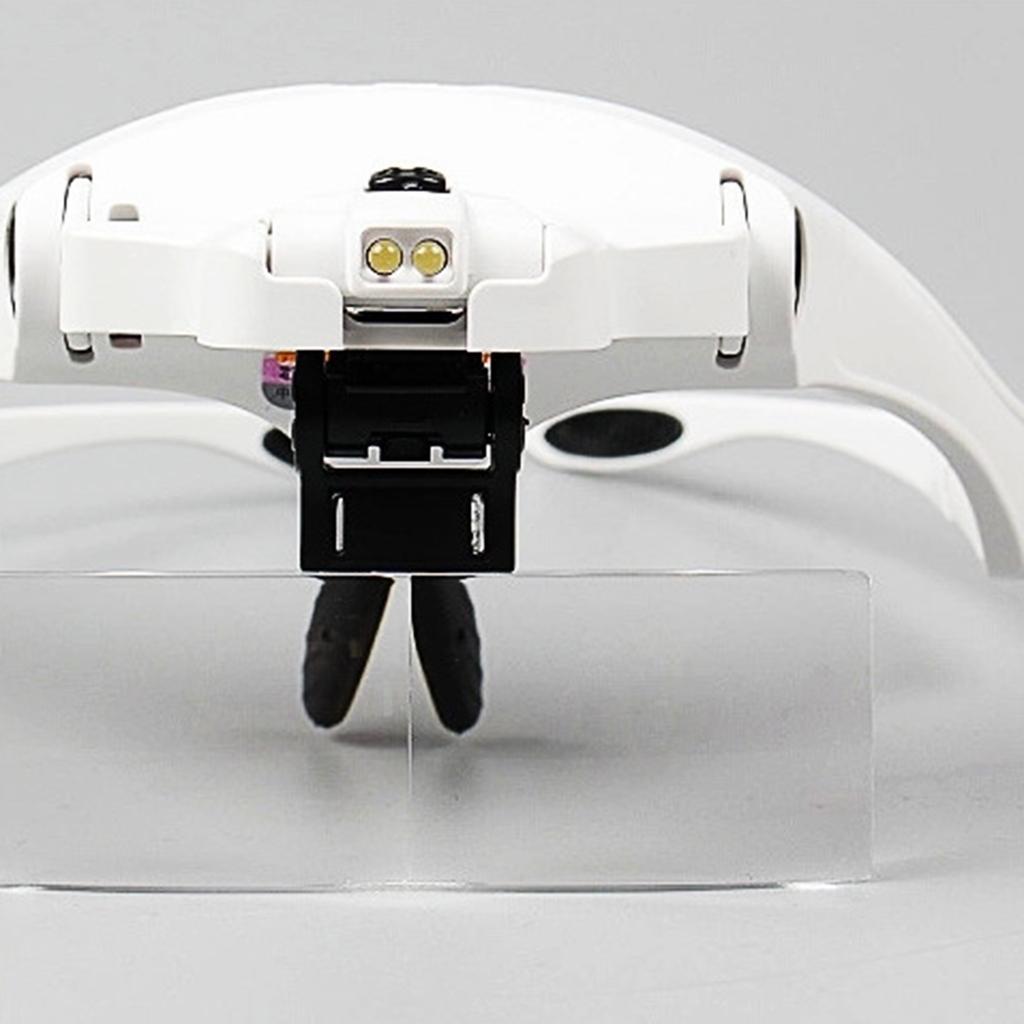 Увеличительное стекло с повязкой на голову со светодиодной подсветкой, увеличительное стекло с креплением на голову без помощи рук с 5 линзами для близкого расстояния, часов, ювелирных изделий, штампа