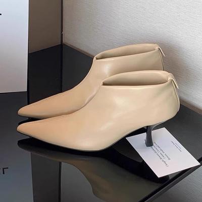 Версия из коровьей кожи~ Виноградная мама та же французский остроносый котенок с темпераментом высокий каблук тонкие ботильоны женские ботильоны осень и зима