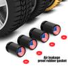 4Pcs America National Flag Car Valve Stem Caps, Universal Tire Valve Stem Caps for Cars, SUVs, Bike, Bicycle, Trucks,Motorcycles