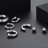1 шт./лот Сталь Большой Размер Кольцо-подкова Пирсинг носа Расширитель уха BCR Кольцо Серьга Септум 12-00G Мужской Интимный Боди Циркон