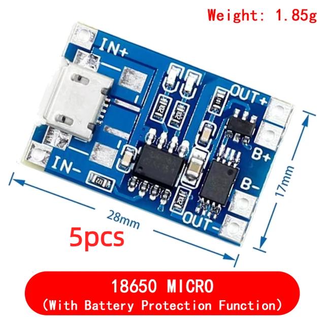 TP4056 5V 1A Type-c USB Плата зарядки литиевых аккумуляторов 18650 Зарядный модуль с защитой Двойные функции