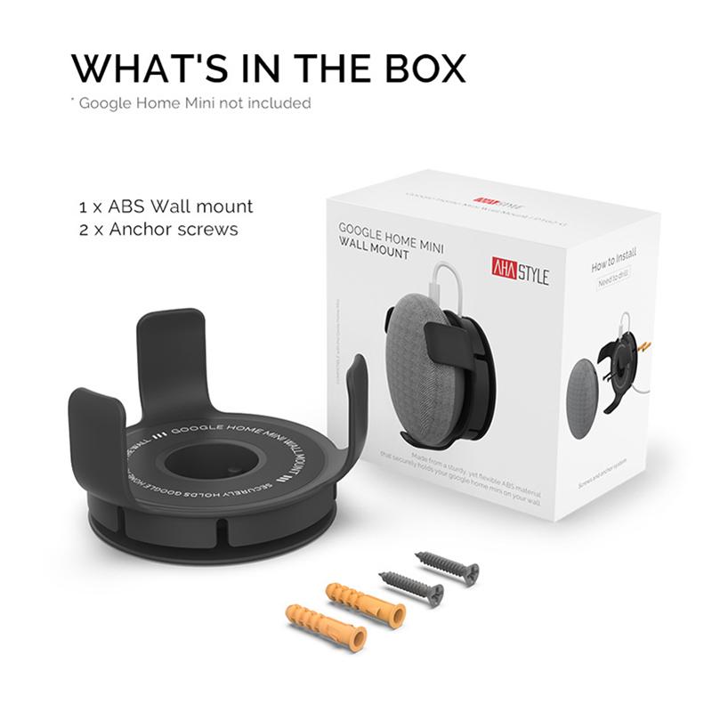 Настенный кронштейн Кронштейн для умной колонки Кронштейн для Google Home Mini Управление кабелями Хранение Вешалка для Google Home Mini/Echo Dot