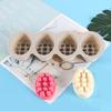 3D Handmade Soap Silicone Molds Diy Resin Oval Shape Massage Soaps Crafts