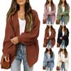 Fashion Women Long Sleeve Knit  And Winter Cardigan Sweater Solid Color Coat