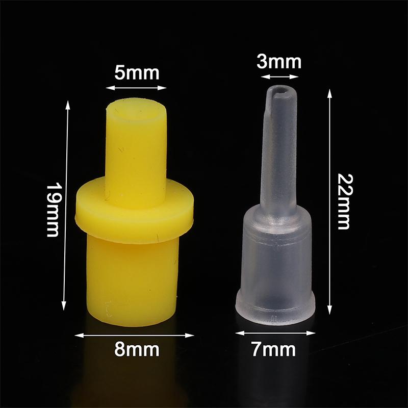 10Pcs Silicone Rubber Sleeve Connectors For Syringe Pumping Air Hollow Joint Part Connector Ciss Inkjet Cartridge Cleaning Tool